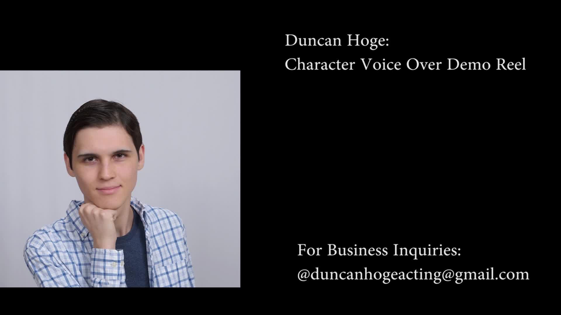 Thumbnail image for Duncan Hoge Character Voice Over Demo Reel